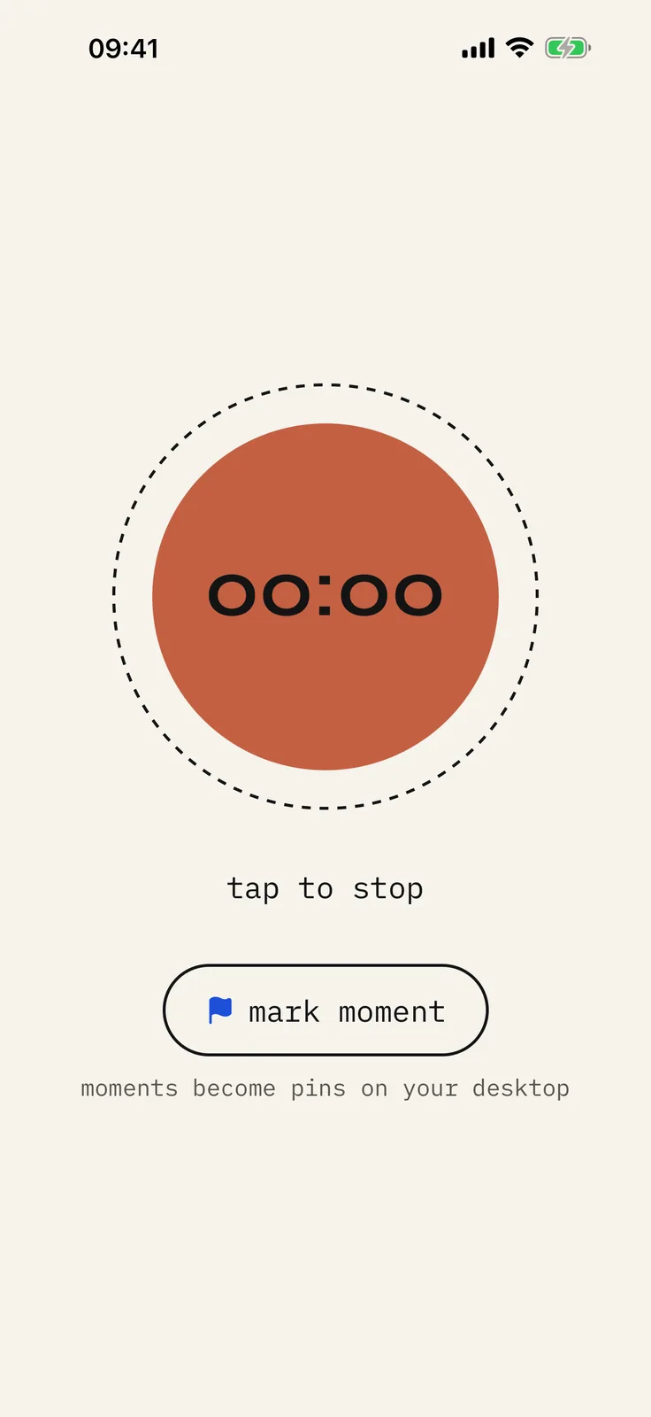 yapyap companion app on a phone with a large REC button for field capture